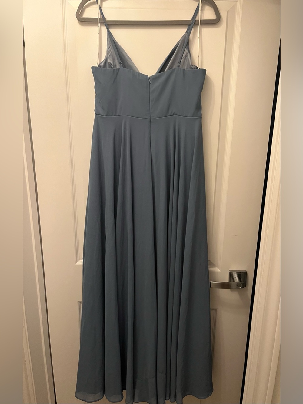 Lulu’s Slate Blue Maxi Dress - Women's Formal Gown - Picture 6 of 6